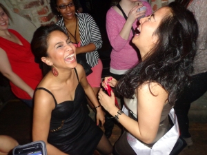 Two of my favorite girls having a moment- <3 Shweta and Miki